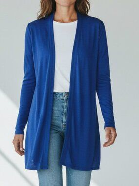 Alberto Makali cardigan Women's Small blue pleated lightweight unique luxury